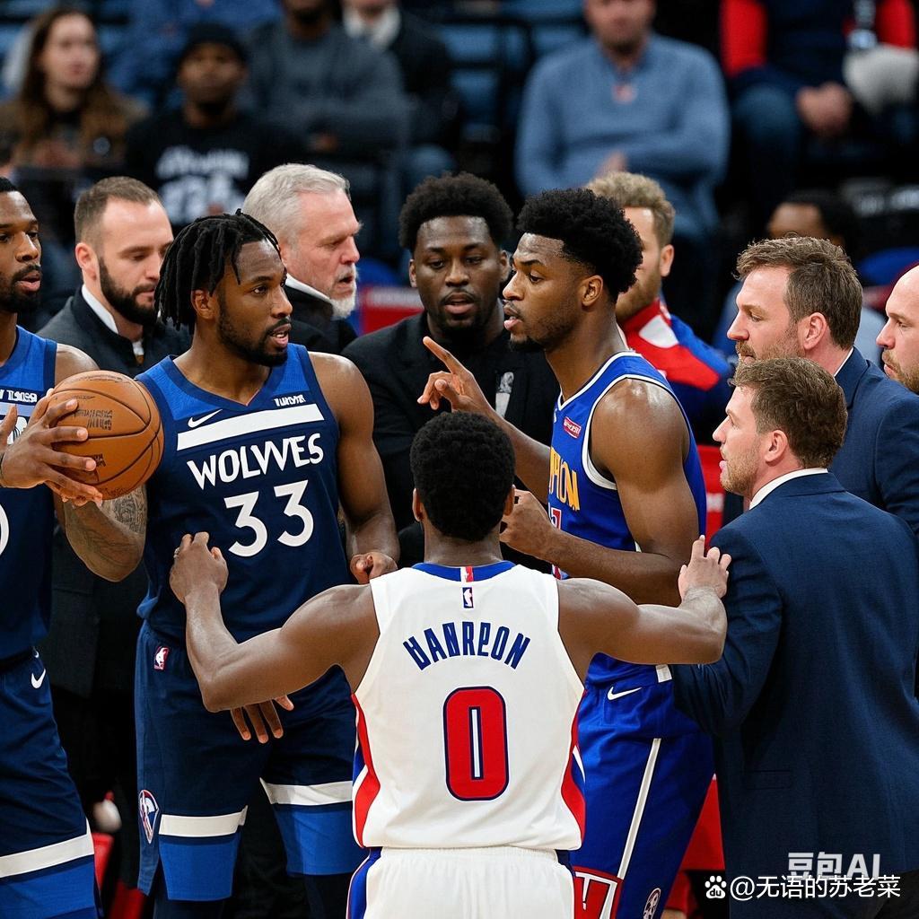 森林狼以小胜活塞结束比赛